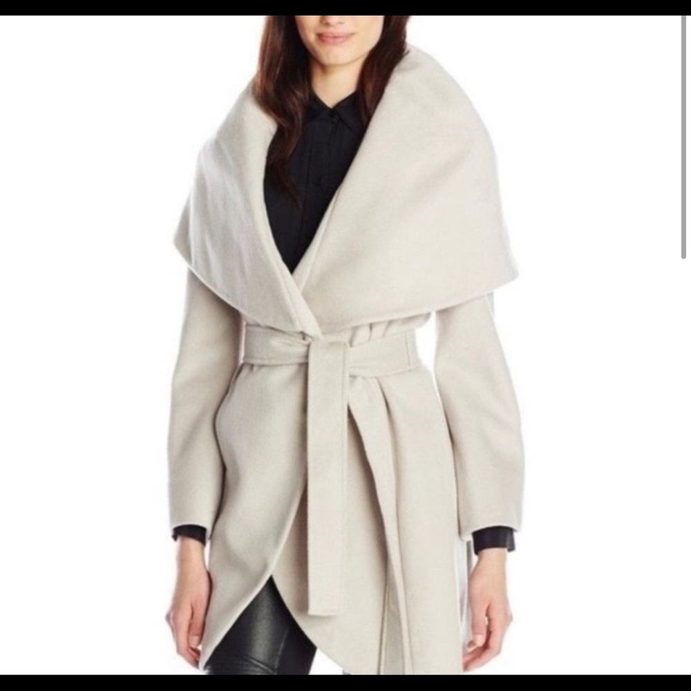 Tahari Hooded Wrap Coat